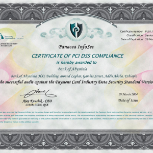 The First Bank in Ethiopia to acquire PCI DSS v4.0 – Level 1
